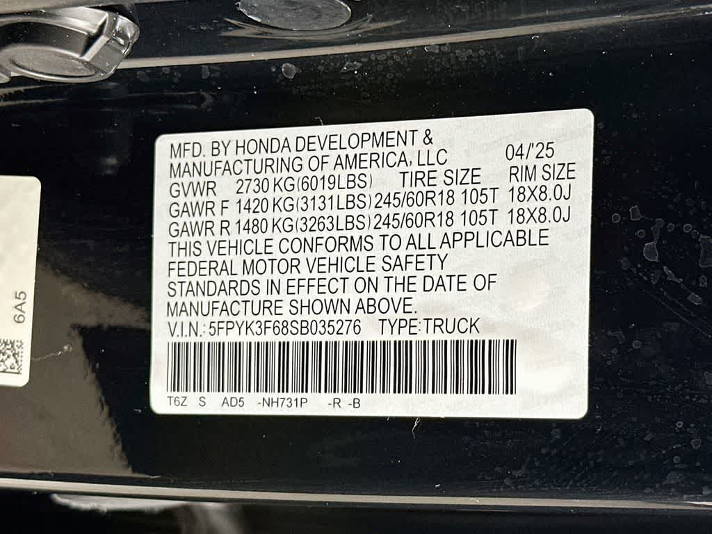 2025 Honda Ridgeline TrailSport