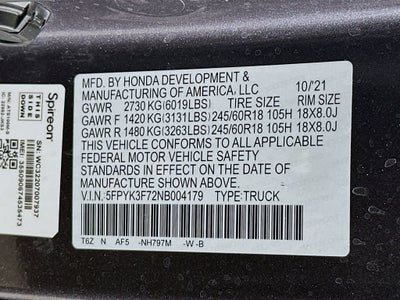 2022 Honda Ridgeline RTL-E