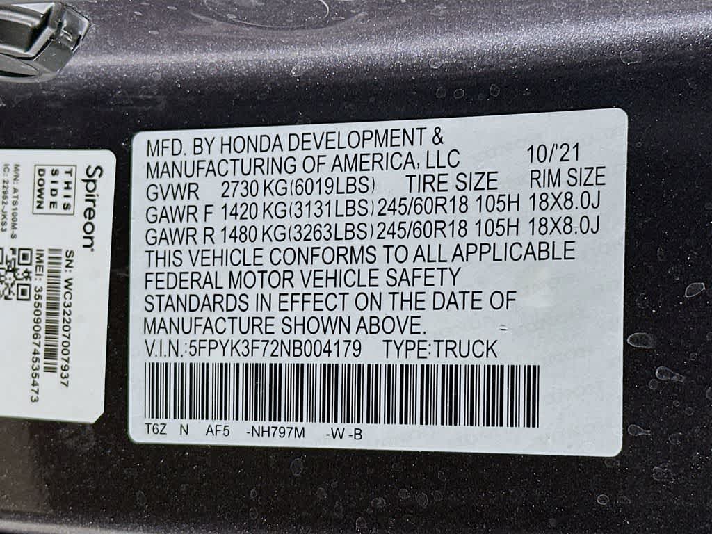 2022 Honda Ridgeline RTL-E