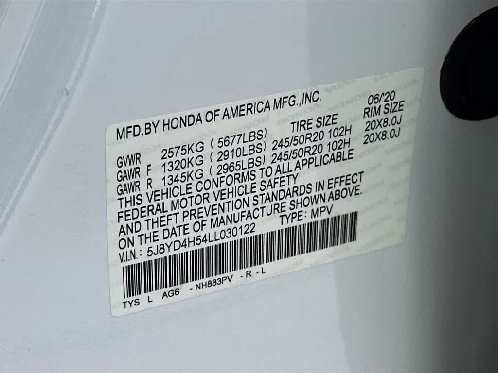 2020 Acura MDX w/Technology Pkg