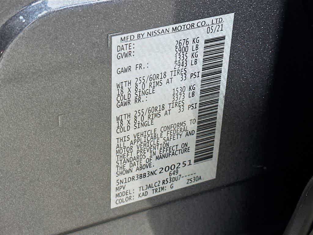 2022 Nissan Pathfinder SV