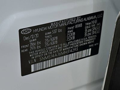 2021 Hyundai Santa Fe SE