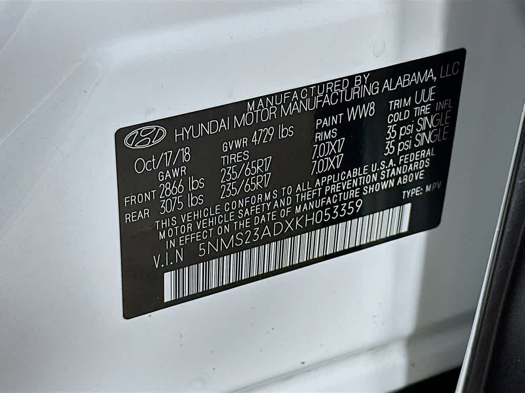 2019 Hyundai Santa Fe SE