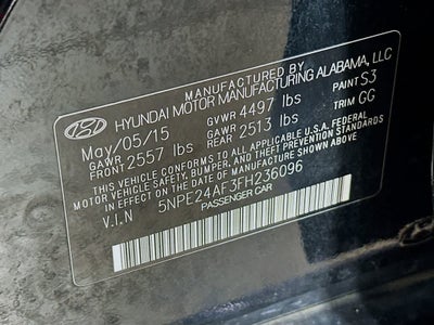 2015 Hyundai Sonata 2.4L SE