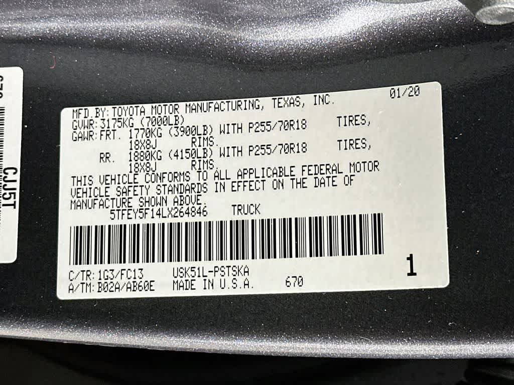2020 Toyota Tundra SR5