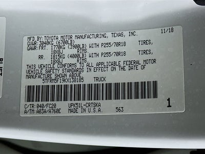 2019 Toyota Tundra SR5