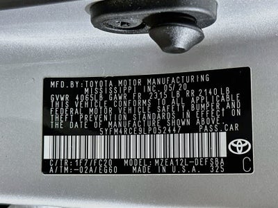 2020 Toyota Corolla SE