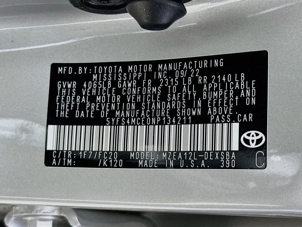 2022 Toyota Corolla SE