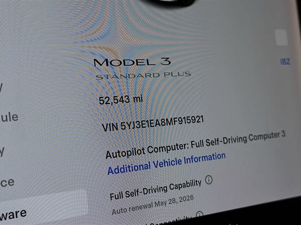 2021 Tesla Model 3 Standard Range Plus