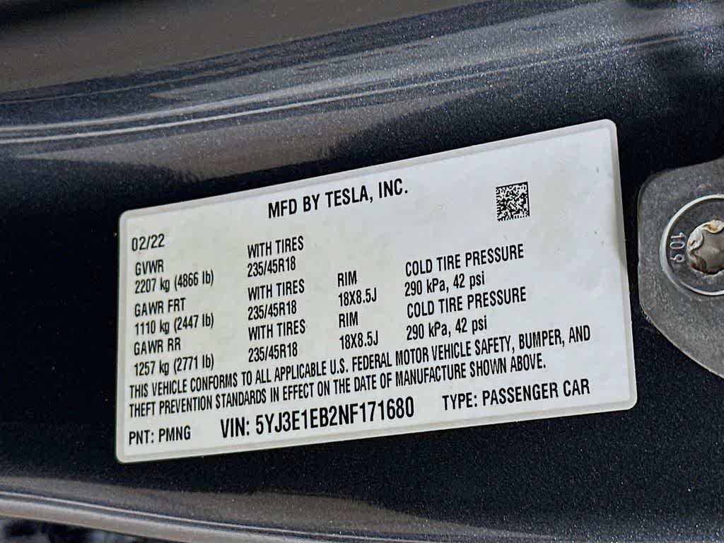 2022 Tesla Model 3 Long Range