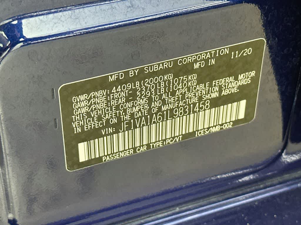2020 Subaru WRX Base