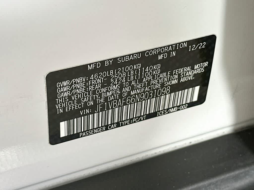 2022 Subaru WRX Premium