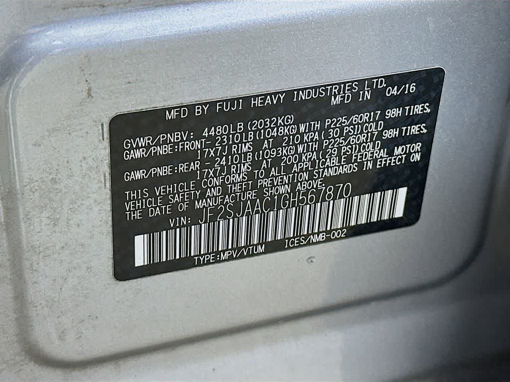 2016 Subaru Forester 2.5i