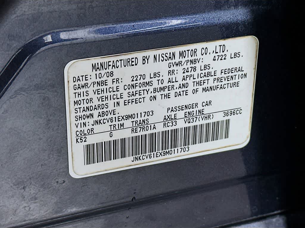 2009 INFINITI G37 Journey