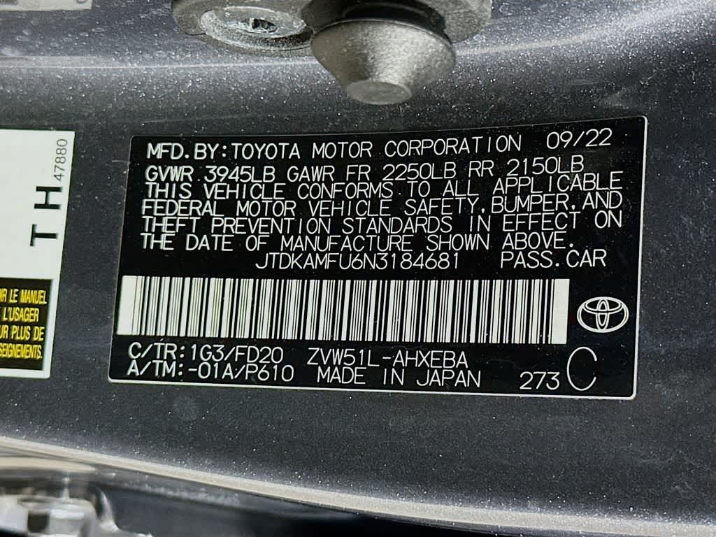 2022 Toyota Prius L Eco