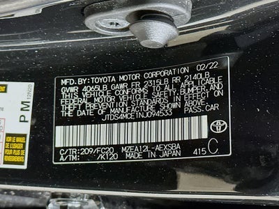 2022 Toyota Corolla SE