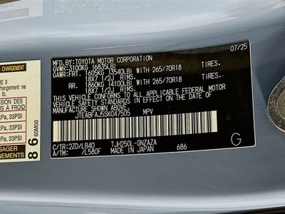 2025 Toyota Land Cruiser Base