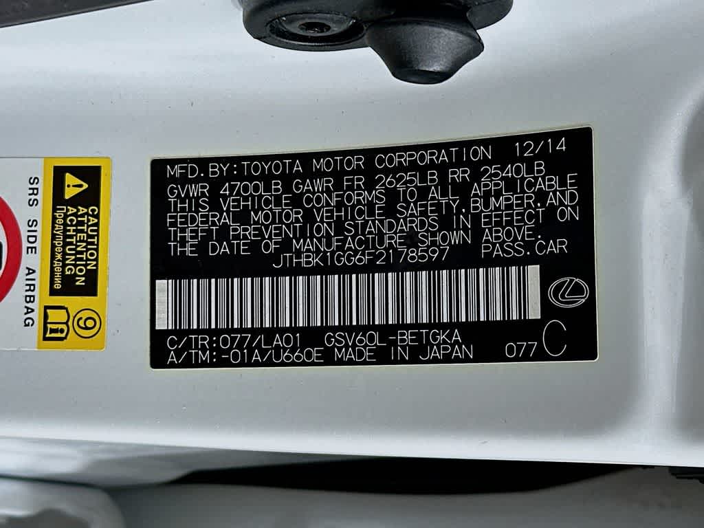 2015 Lexus ES 350 Base