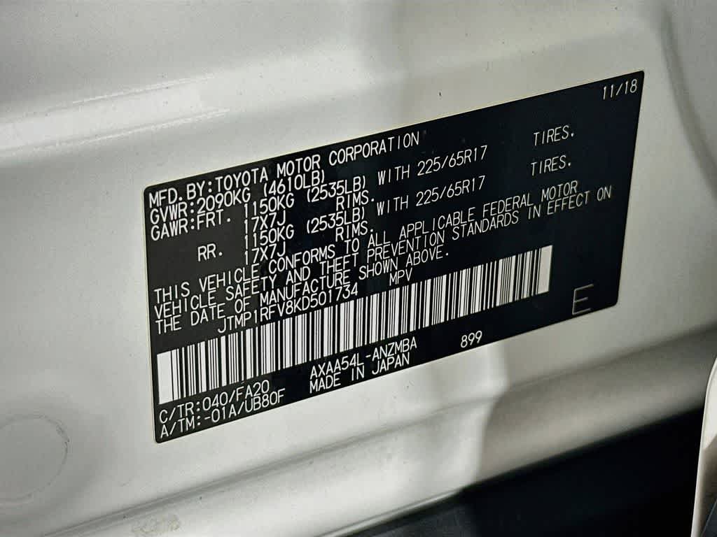 2019 Toyota RAV4 XLE