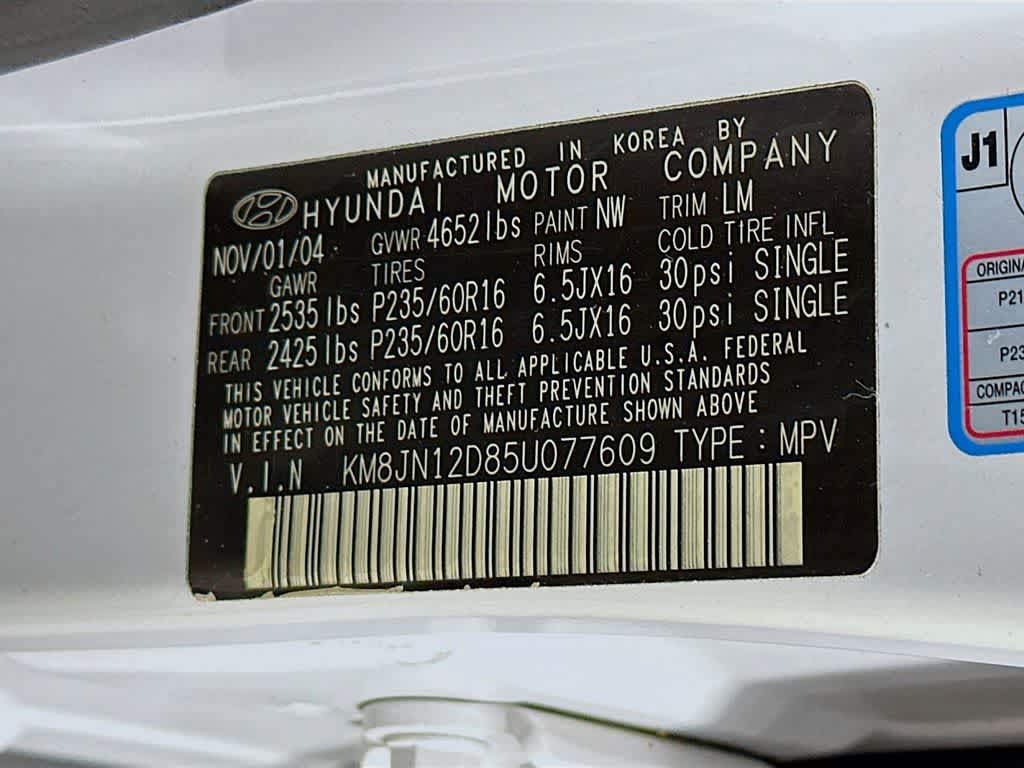 2005 Hyundai Tucson Sport