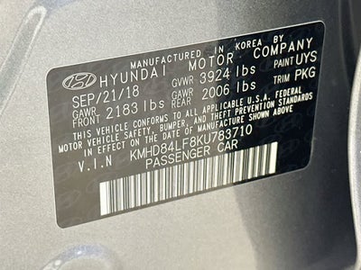 2019 Hyundai Elantra Value Edition