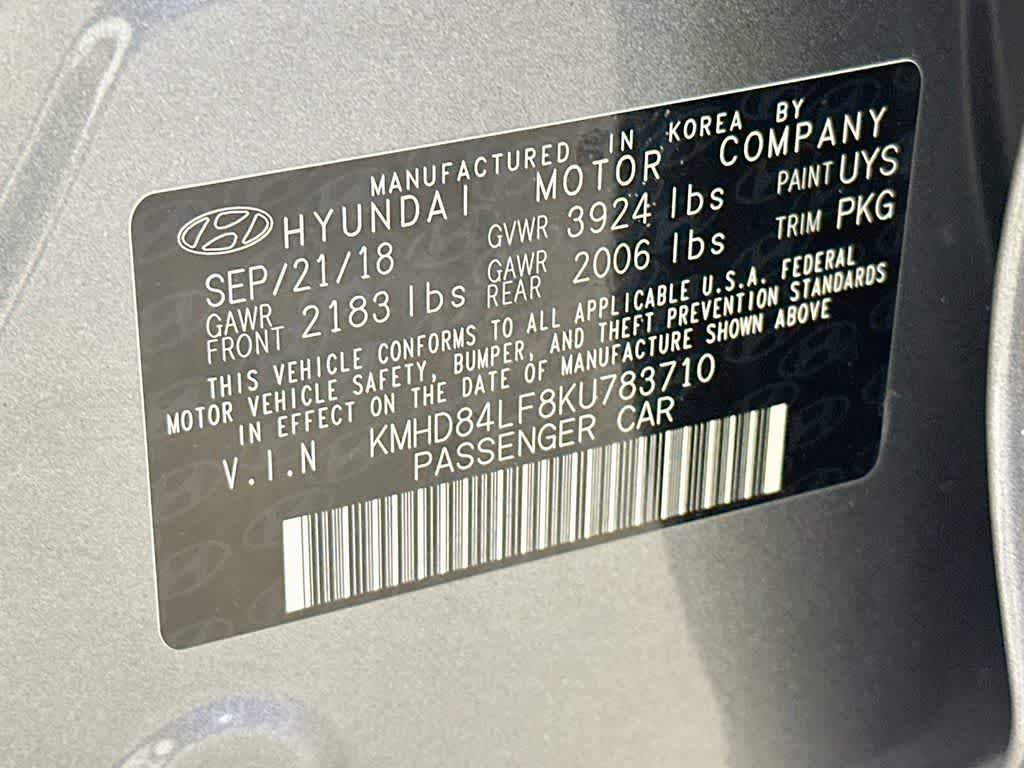 2019 Hyundai Elantra Value Edition