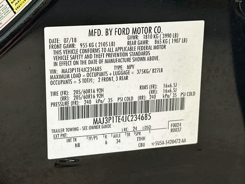 2018 Ford EcoSport SE