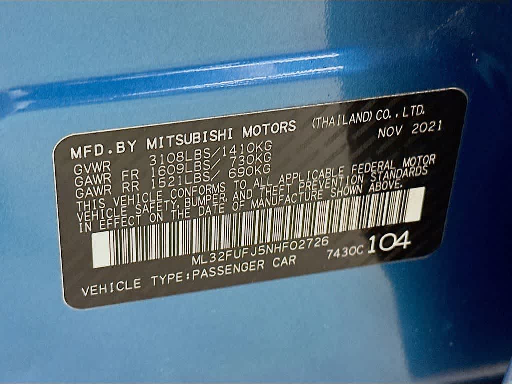 2022 Mitsubishi Mirage G4 ES