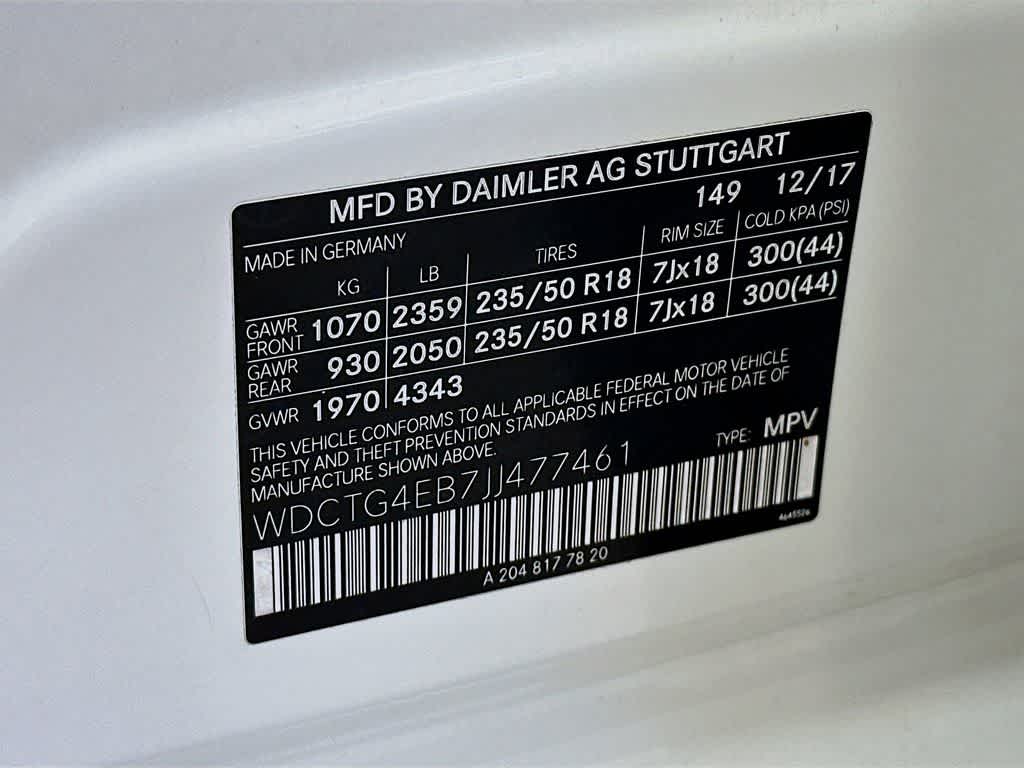 2018 Mercedes-Benz GLA 250 GLA 250