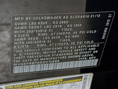 2013 Volkswagen Touareg Lux
