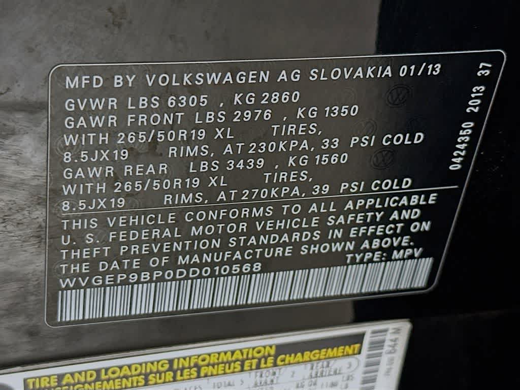 2013 Volkswagen Touareg Lux