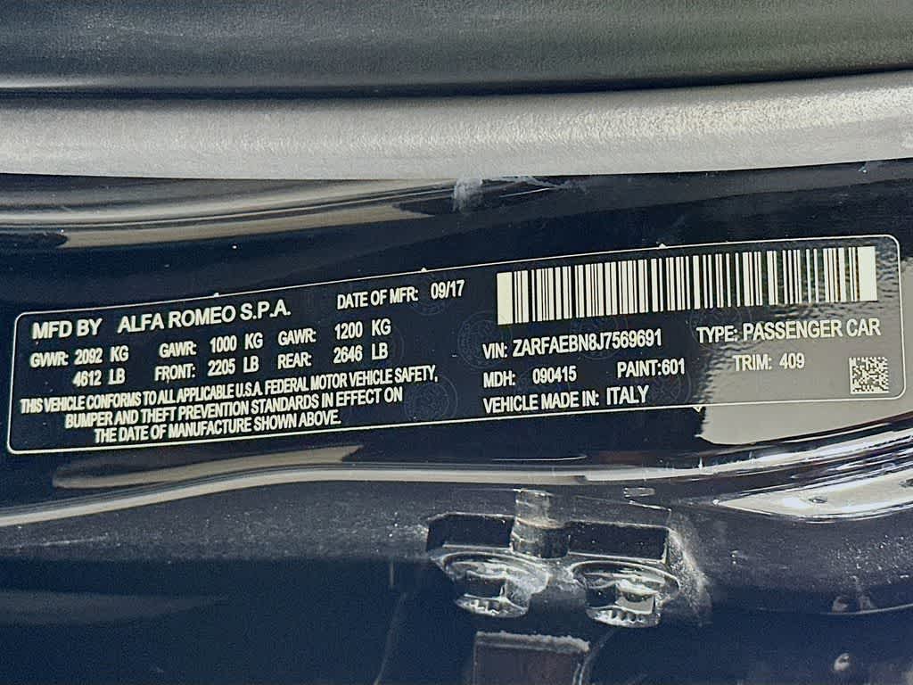 2018 Alfa Romeo Giulia Base