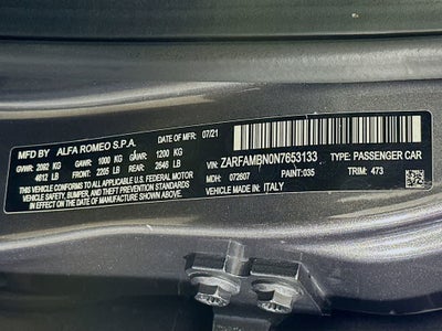 2022 Alfa Romeo Giulia Veloce