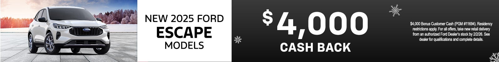 New 2025 Ford Escape Models