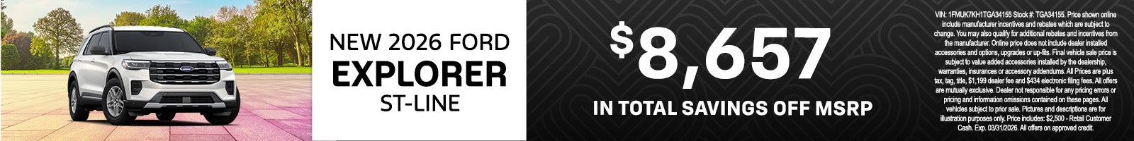 New 2025 Ford Explorer ST-Line