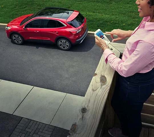 Woman Buying Ford Vehicle Online