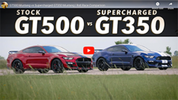 GT500 Mustang vs Supercharged GT350 Mustang | Roll Race Comparison